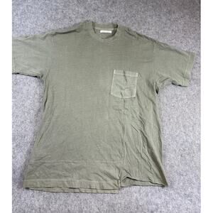 John Elliot Shirt Men Small Green Crewneck Pocket Tee Short Sleeve Streetwear